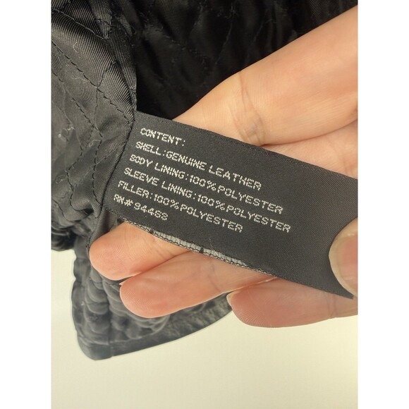 Claiborne Leather Jacket Coat Black Pebble Grain Full-Zip Men's Large Coat - Picture 5 of 16